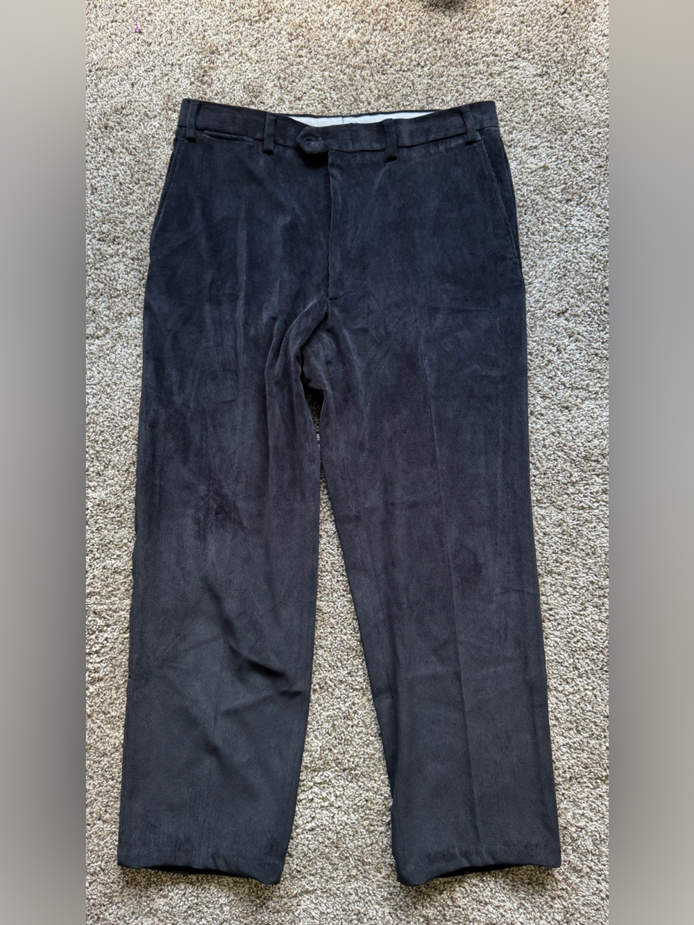Canali Black Corduroy Trousers